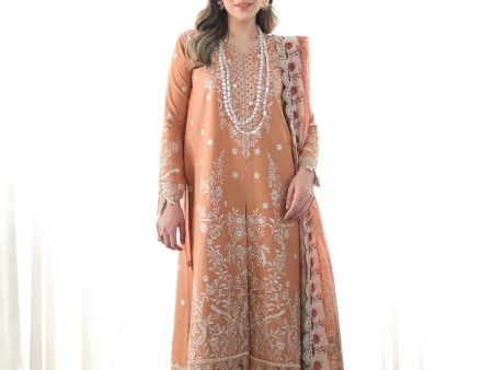 Luxury Lawn Vol 2  24 - Peach Sand - Nel-24614 (Rts) For Sale