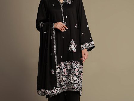 3 Pc Viscose Embroidered Suit - Itvse-214000 Sale