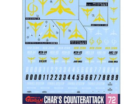 Gundam Decal #72 1 144 Char s Counterattack ZEON VER. Online Hot Sale