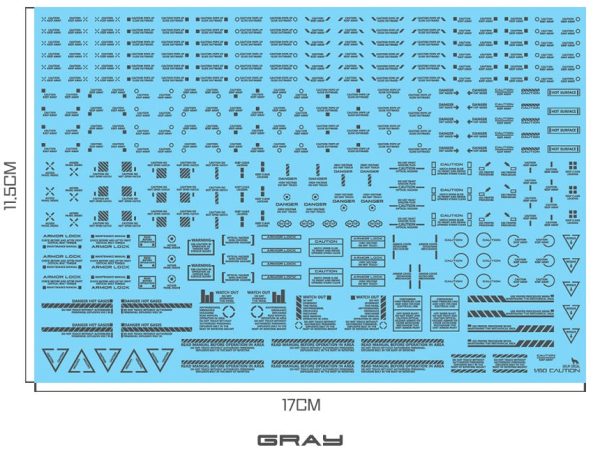 Delpi Decal - 1 60 Mechanical Caution Water Decal (6 Types) For Cheap