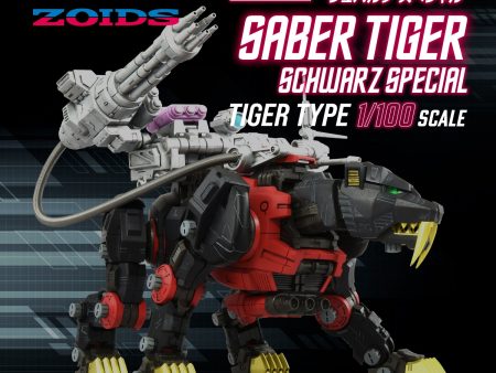 PRE-ORDER: ZOIDS 1 100 TOMY RMZ-006 Saber Tiger Schwarz Special For Discount