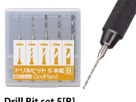 GodHand - Drill Bit for Power Pin Vise, set of 5 (B) Hot on Sale