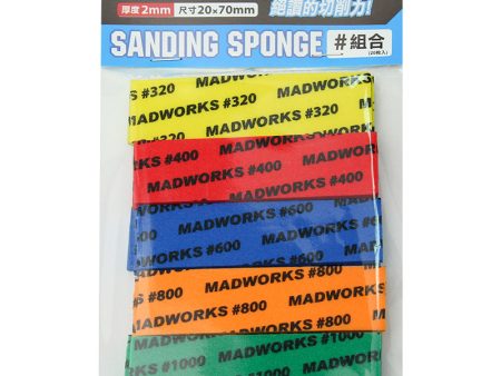 Madworks - Sanding Sponge, 2mm Combo Pack (320, 400, 600, 800, 1000) Online now