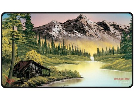 Pre Order Oct 2024 Bob Ross: Mountain Retreat Black Stitched Playmat Online Sale