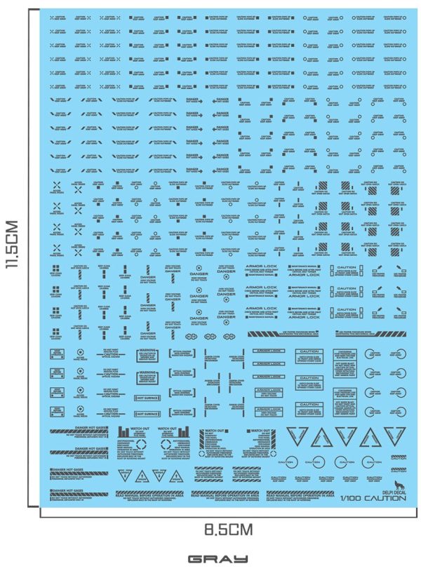 Delpi Decal - 1 100 Mechanical Caution Water Decal (6 Types) For Cheap