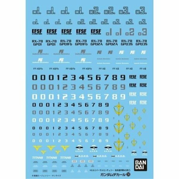 Gundam Decal #30 HGUC Multiuse - Earth Federation MS 1 Cheap